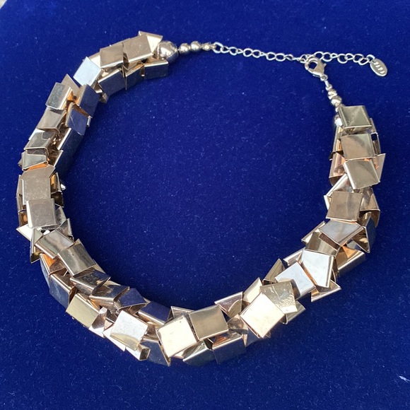 Zara Gold-Tone Chunky Statement Necklace - Picture 2 of 2